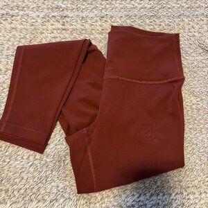 Lululemon Align leggings, rust, size 8